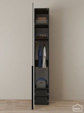 Шкаф с антресолью Linnea MHR-1A-3 2450х400х510 (Графит-М 11.1.25) в Нытве - nytva.mebel24.online | фото 6