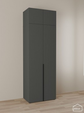 Шкаф с антресолью Linnea MHR-2A-4 2450х800х510 (Графит-М 11.1.25) в Нытве - nytva.mebel24.online | фото 1