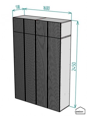 Шкаф с антресолью Linnea MHR-4A-2 2450х1600х510 (ДВ-М 11.1.25) в Нытве - nytva.mebel24.online | фото 2