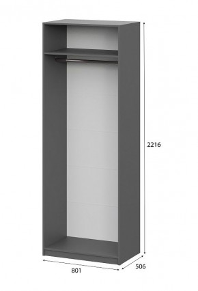 Шкаф ШК-5 (800) Графит серый в Нытве - nytva.mebel24.online | фото 5
