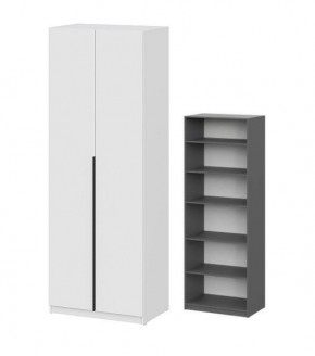 Шкаф ШК-5 + 4 полки (800) Белый текстурный в Нытве - nytva.mebel24.online | фото 2