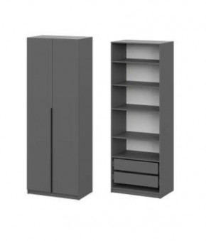 Шкаф ШК-5 + 4 полки + ящики (800) Графит в Нытве - nytva.mebel24.online | фото