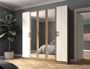 Шкаф Вегас 2000 Дуб крафт табачный/Дуб крафт белый в Нытве - nytva.mebel24.online | фото 1