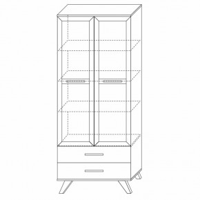 Шкаф-витрина 800 Вега Скандинавия в Нытве - nytva.mebel24.online | фото 2