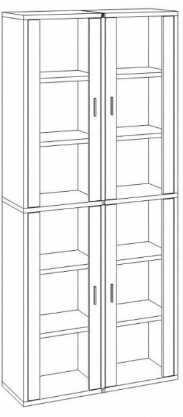 Шкаф-витрина Домино СУ(ш2в2)+4ФС в Нытве - nytva.mebel24.online | фото 2