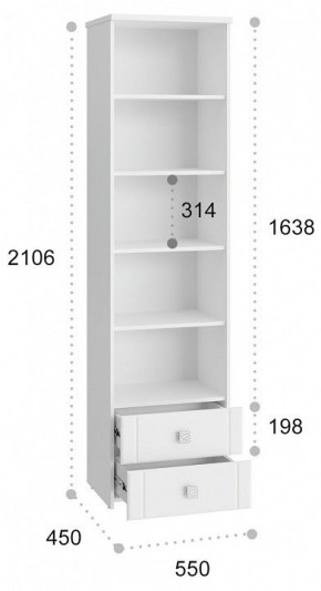 Шкаф-витрина Изабель ИЗ-63К со стеклом в Нытве - nytva.mebel24.online | фото 3