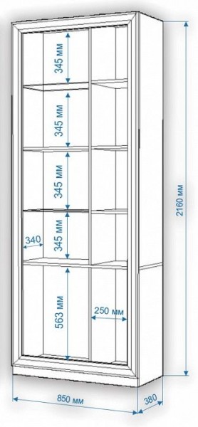 Шкаф-витрина Нобиле ШВтВ-ФСД-ФГК в Нытве - nytva.mebel24.online | фото 3