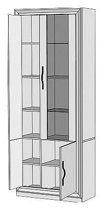 Шкаф-витрина Нобиле ШВтВ-ФСД-ФГК в Нытве - nytva.mebel24.online | фото 2