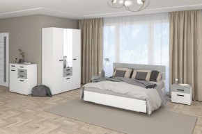 Спальный гарнитур Ева (Белый текстурный/Бетонный камень) в Нытве - nytva.mebel24.online | фото
