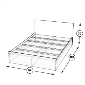 Стандарт Кровать 0900, цвет дуб сонома, ШхГхВ 93,5х203,5х70 см., сп.м. 900х2000 мм., без матраса, основание есть в Нытве - nytva.mebel24.online | фото 4