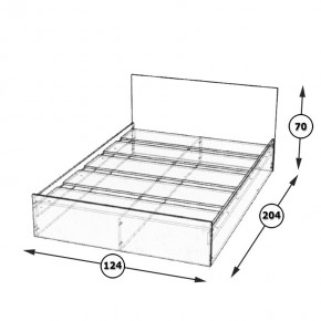 Стандарт Кровать 1200, цвет дуб сонома, ШхГхВ 123,5х203,5х70 см., сп.м. 1200х2000 мм., без матраса, основание есть в Нытве - nytva.mebel24.online | фото