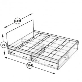 Стандарт Кровать с ящиками 1600, цвет дуб сонома, ШхГхВ 163,5х203,5х70 см., сп.м. 1600х2000 мм., без матраса, основание есть в Нытве - nytva.mebel24.online | фото 8