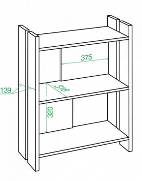 Стеллаж Домино Лайт СТЛ-ОН в Нытве - nytva.mebel24.online | фото 3