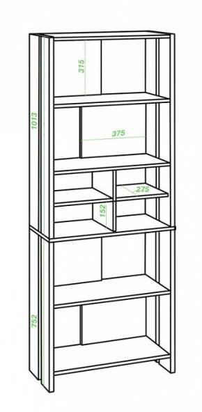 Стеллаж Домино Lite СТЛ-ОВХ в Нытве - nytva.mebel24.online | фото 2