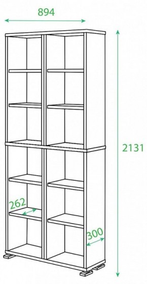 Стеллаж Домино ПУ-30-1 в Нытве - nytva.mebel24.online | фото 2