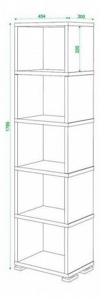 Стеллаж Домино СБ-15/5 в Нытве - nytva.mebel24.online | фото 2