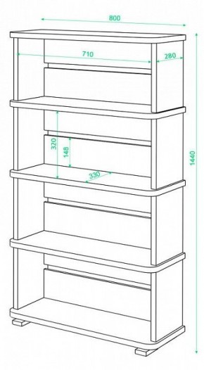 Стеллаж Домино СБ-25/4 в Нытве - nytva.mebel24.online | фото 2