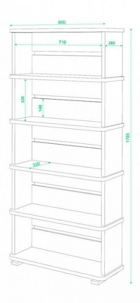 Стеллаж Домино СБ-25/5 в Нытве - nytva.mebel24.online | фото 2