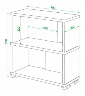 Стеллаж книжный Домино СБ-10_2 в Нытве - nytva.mebel24.online | фото 3