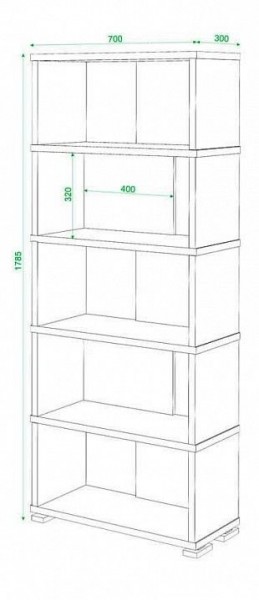 Стеллаж книжный Домино СБ-10_5 в Нытве - nytva.mebel24.online | фото 3