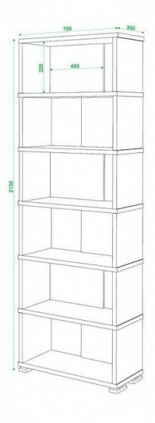 Стеллаж книжный Домино СБ-10_6 в Нытве - nytva.mebel24.online | фото 2