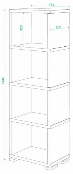 Стеллаж-колонка Домино СБ-15/4 в Нытве - nytva.mebel24.online | фото 2