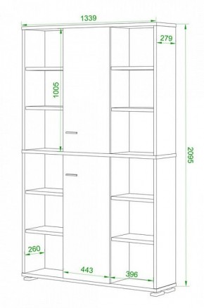 Стеллаж комбинированный Домино нельсон ПУ-40-2 в Нытве - nytva.mebel24.online | фото 2