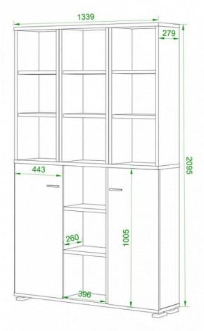 Стеллаж комбинированный Домино нельсон ПУ-40-6 в Нытве - nytva.mebel24.online | фото 2