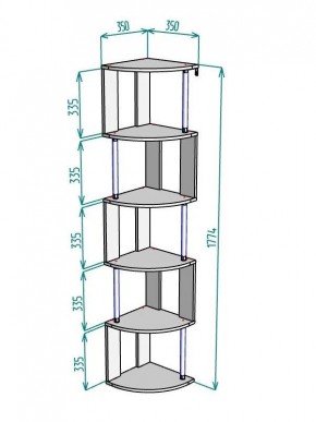 Стеллаж Maria S113-MA (Ясень Анкор светлый) в Нытве - nytva.mebel24.online | фото 3