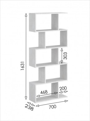 Стеллаж открытый мини 2 Вена в Нытве - nytva.mebel24.online | фото 3