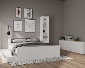Стеллаж СИРИУС узкий, с пятью полками, цвет белый в Нытве - nytva.mebel24.online | фото