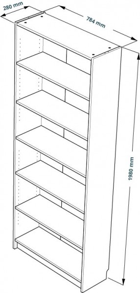 Стеллаж Варма 80, высокий с шестью полками, цвет белый в Нытве - nytva.mebel24.online | фото 3