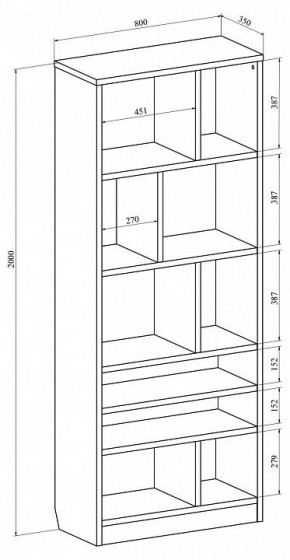 Стеллаж Виктория ВИ-03 в Нытве - nytva.mebel24.online | фото 3