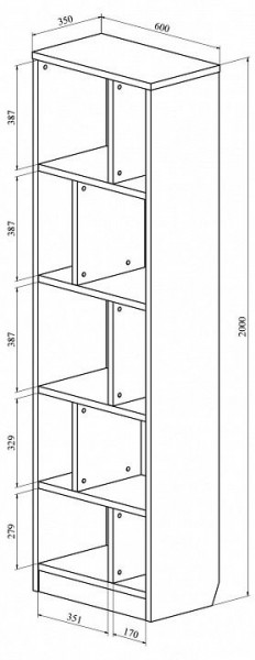 Стеллаж Виктория ВИ-06 в Нытве - nytva.mebel24.online | фото 3