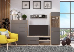 Стенка АНТАЛИЯ 1 (Сонома/Графит софт) в Нытве - nytva.mebel24.online | фото 3