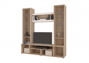 Стенка АНТАЛИЯ 2 (Сонома/Графит софт) в Нытве - nytva.mebel24.online | фото 2