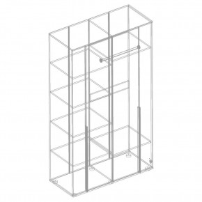 СТИЛ Шкаф 4-ств с зеркалом 1200 в Нытве - nytva.mebel24.online | фото 2