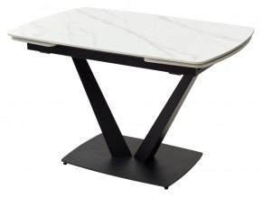 Стол ALATRI 120 MATT WHITE MARBLE SOLID CERAMIC / BLACK, ®DISAUR в Нытве - nytva.mebel24.online | фото 2