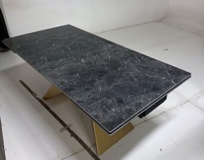 Стол ALES 180 BLACK GRAVE SOLID CERAMIC, керамика / бронзовый, ®DISAUR в Нытве - nytva.mebel24.online | фото 5