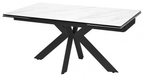 Стол BELLUNO 160 MARBLES KL-99 Белый мрамор матовый, итальянская керамика/ черный каркас, ®DISAUR в Нытве - nytva.mebel24.online | фото 1