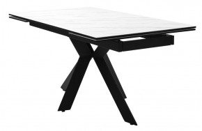 Стол BELLUNO 160 MARBLES KL-99 Белый мрамор матовый, итальянская керамика/ черный каркас, ®DISAUR в Нытве - nytva.mebel24.online | фото 2