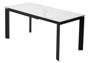 Стол CORNER 120 HIGH GLOSS STATUARIO керамика, стекло/ черный каркас, ®DISAUR в Нытве - nytva.mebel24.online | фото 5