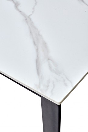 Стол CORNER 120 MATT WHITE MARBLE SOLID CERAMIC / BLACK, ®DISAUR в Нытве - nytva.mebel24.online | фото 3