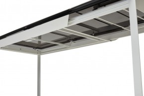 Стол CREMONA 140 HIGH GLOSS STATUARIO Белый мрамор глянцевый, керамика/ белый каркас, ®DISAUR в Нытве - nytva.mebel24.online | фото 2