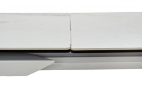 Стол CREMONA 140 HIGH GLOSS STATUARIO Белый мрамор глянцевый, керамика/ белый каркас, ®DISAUR в Нытве - nytva.mebel24.online | фото 3