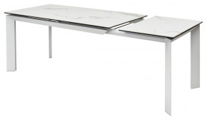 Стол CREMONA 140 HIGH GLOSS STATUARIO Белый мрамор глянцевый, керамика/ белый каркас, ®DISAUR в Нытве - nytva.mebel24.online | фото 8