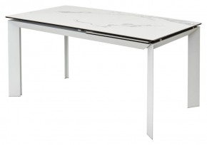 Стол CREMONA 140 HIGH GLOSS STATUARIO Белый мрамор глянцевый, керамика/ белый каркас, ®DISAUR в Нытве - nytva.mebel24.online | фото 9