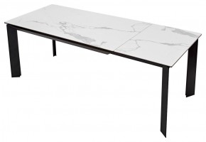 Стол CREMONA 140 MATTE STATUARIO Белый мрамор матовый, керамика/ черный каркас, ®DISAUR в Нытве - nytva.mebel24.online | фото 2
