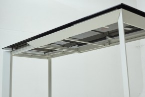 Стол CREMONA 180 KL-188 Контрастный мрамор матовый, итальянская керамика/ белый каркас, ®DISAUR в Нытве - nytva.mebel24.online | фото 8