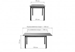 Стол деревянный Оригон делано / черный матовый в Нытве - nytva.mebel24.online | фото 2